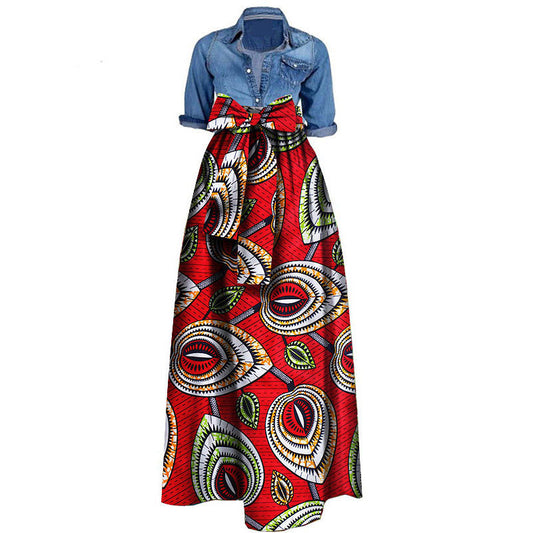 African women\'s skirt cotton batik printing skirt cross border e-commerce supply factory supply